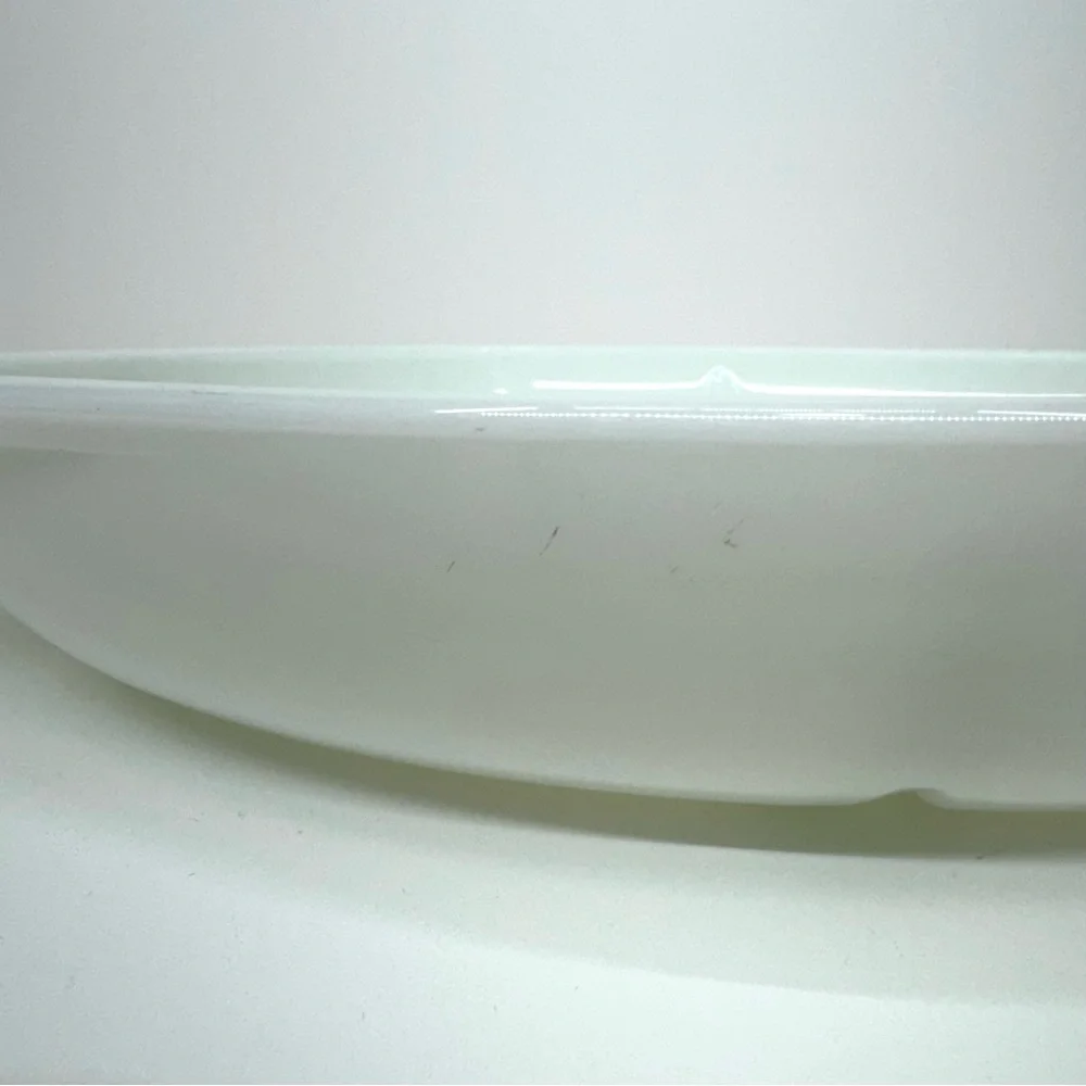 PYREX Vintage 1.5 Qt Milk Glass Divided Oval Baking Dish #1063 USA 14